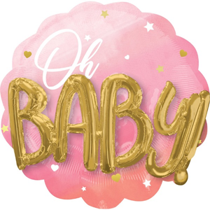 Oh Baby Girl Pink - 3D Effect - 28 inch / 76 cm